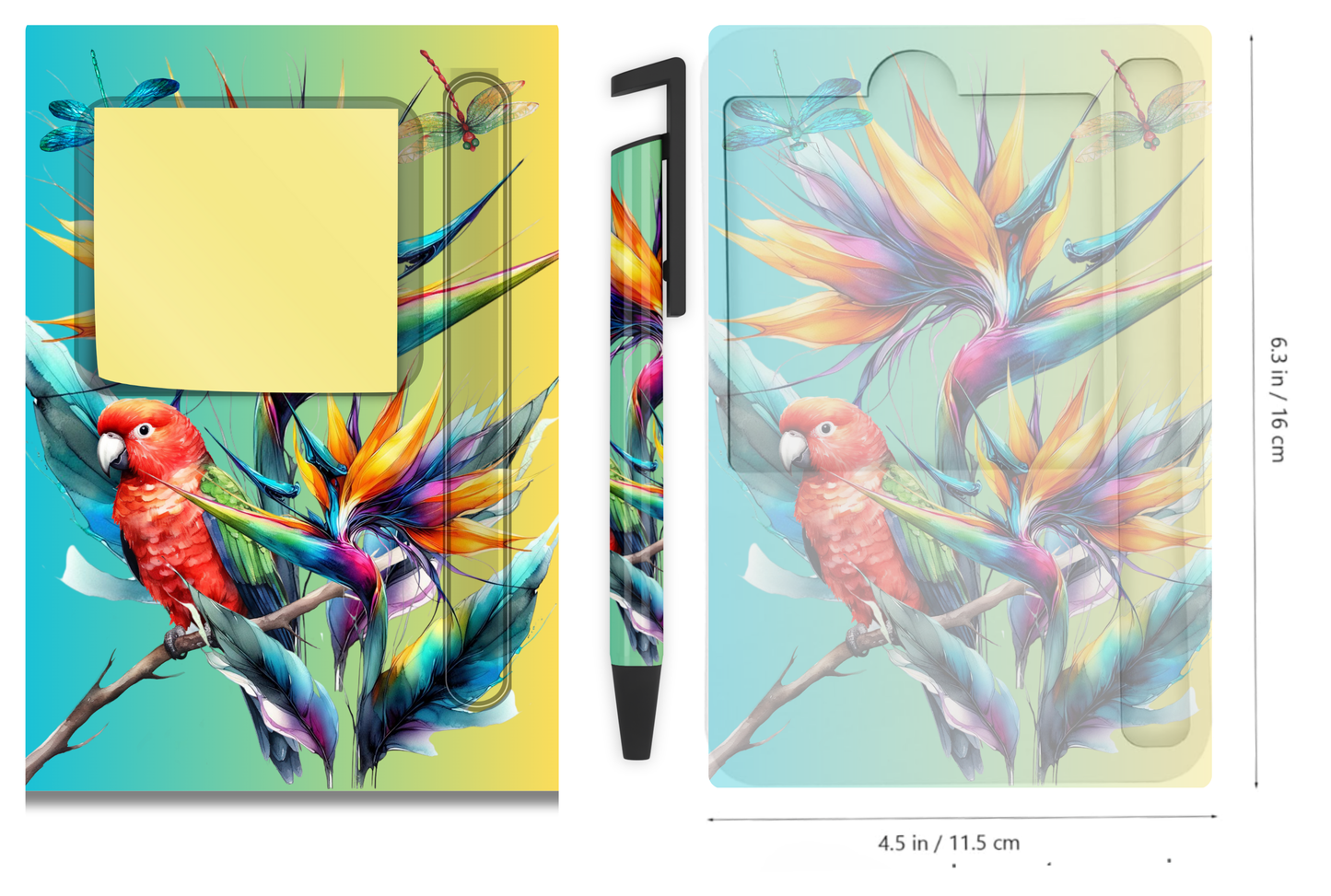 Sticky Note Holders Designs, with matching pen Design. Collection 1