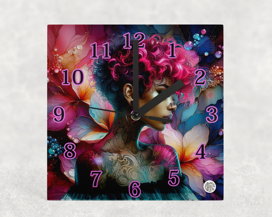 Glass clocks with Stand 20 x 20cm. Collection 2