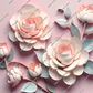 3D Pastel open roses