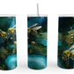 Abstract Teal Bee Design