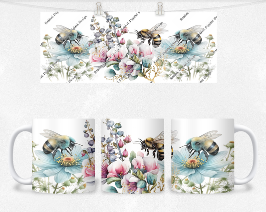 Floral Bee Mug design©