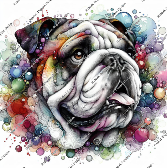 Bulldog Alcohol Ink Designs