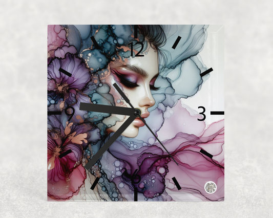 Clock Alcohol Ink Beauty Designs