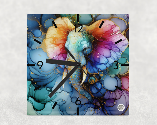 Clock Elephant Alcohol Ink Designs