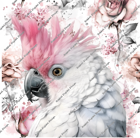 Clock Floral Galah Design