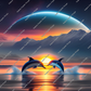 Dolphins Sunset