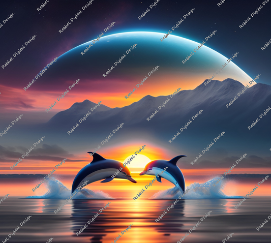 Dolphins Sunset