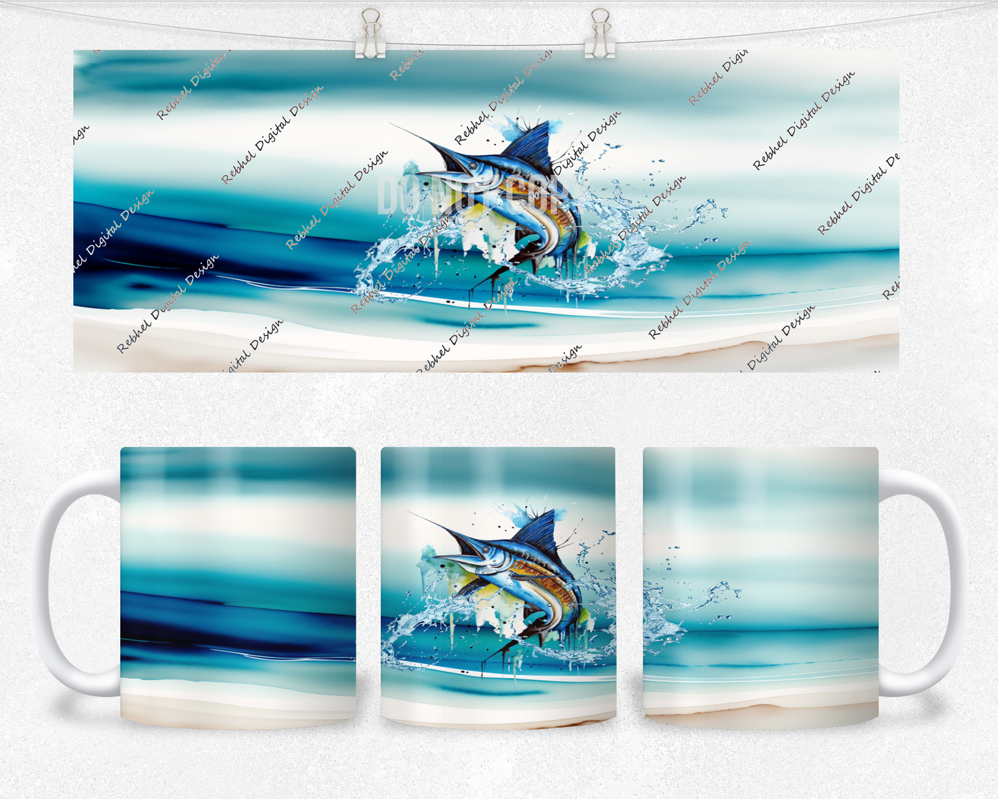 Fishing at the Beach Design