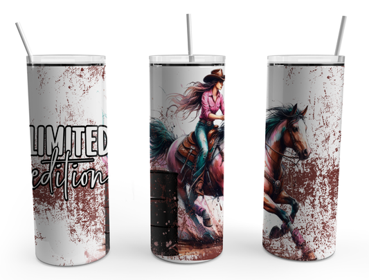 Limited Edition, Barrel Racing Cowgirl 20oz Design