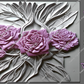 3D Pink and smokey Grey floral Abstract MUM