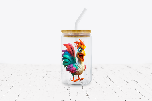 UV DTF Laughing Rooster Decal