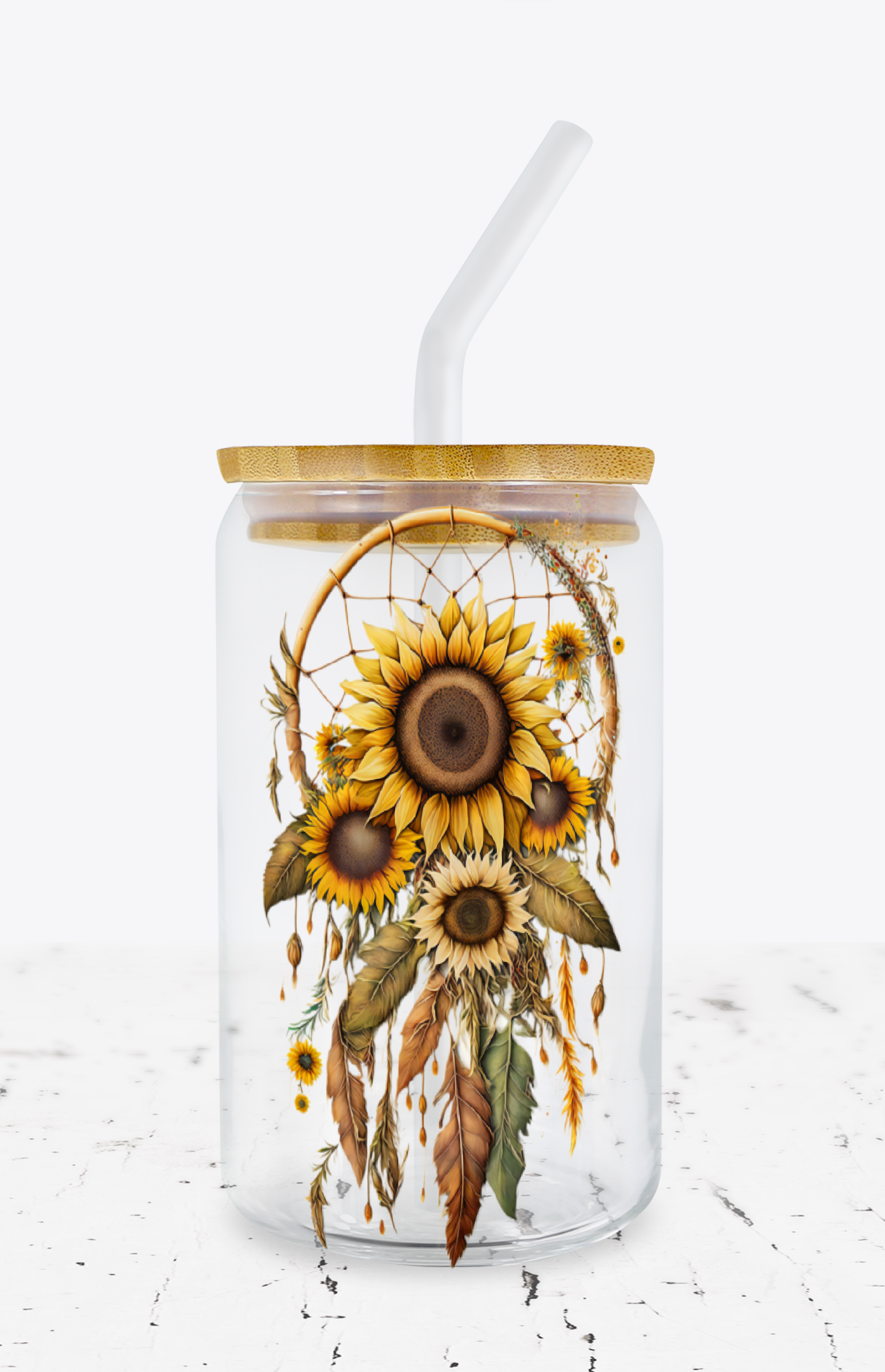 UV DTF Sunflower Dreamcatcher Decal 3 styles