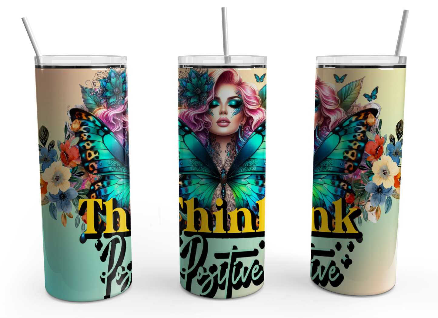 Think Positive 20oz Design