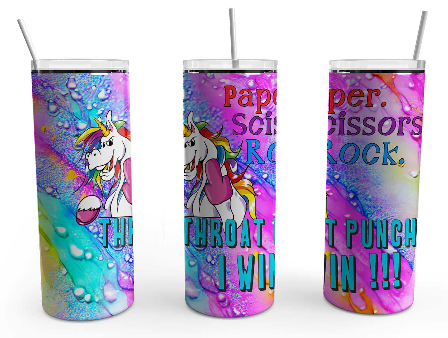 Unicorn-Paper Scissors Rock 20oz – Rebhel Digital Designs