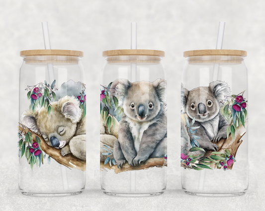 UV DTF Koalas in gum tree wrap