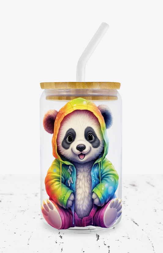 UV DTF Panda with Hoodie Decal