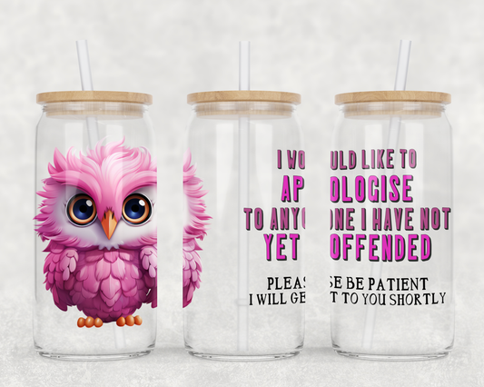 UV DTF offended owl Libby wrap©