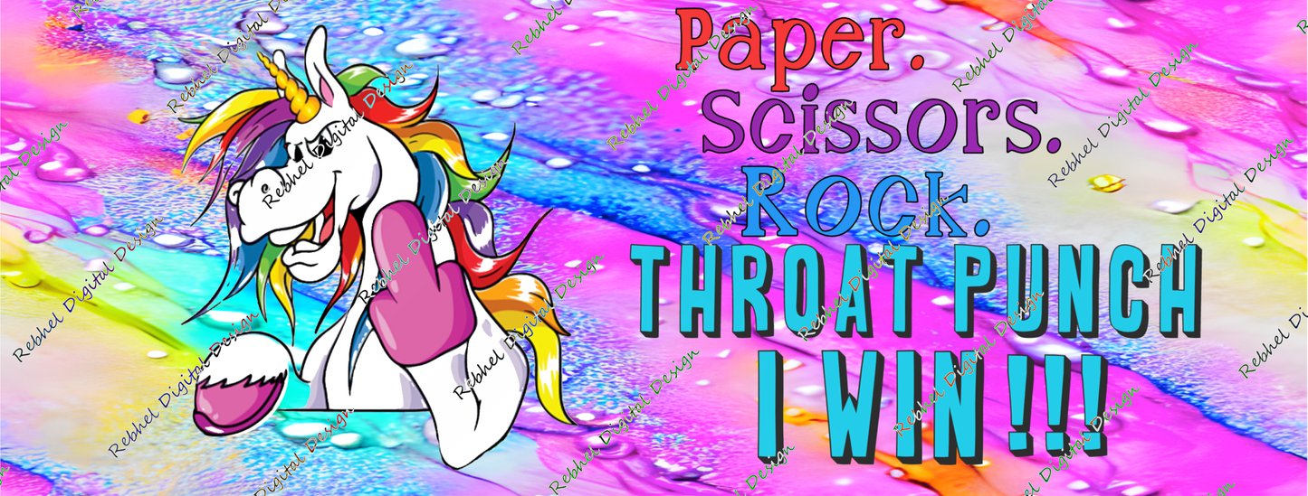 Unicorn-Paper Scissors Rock 20oz