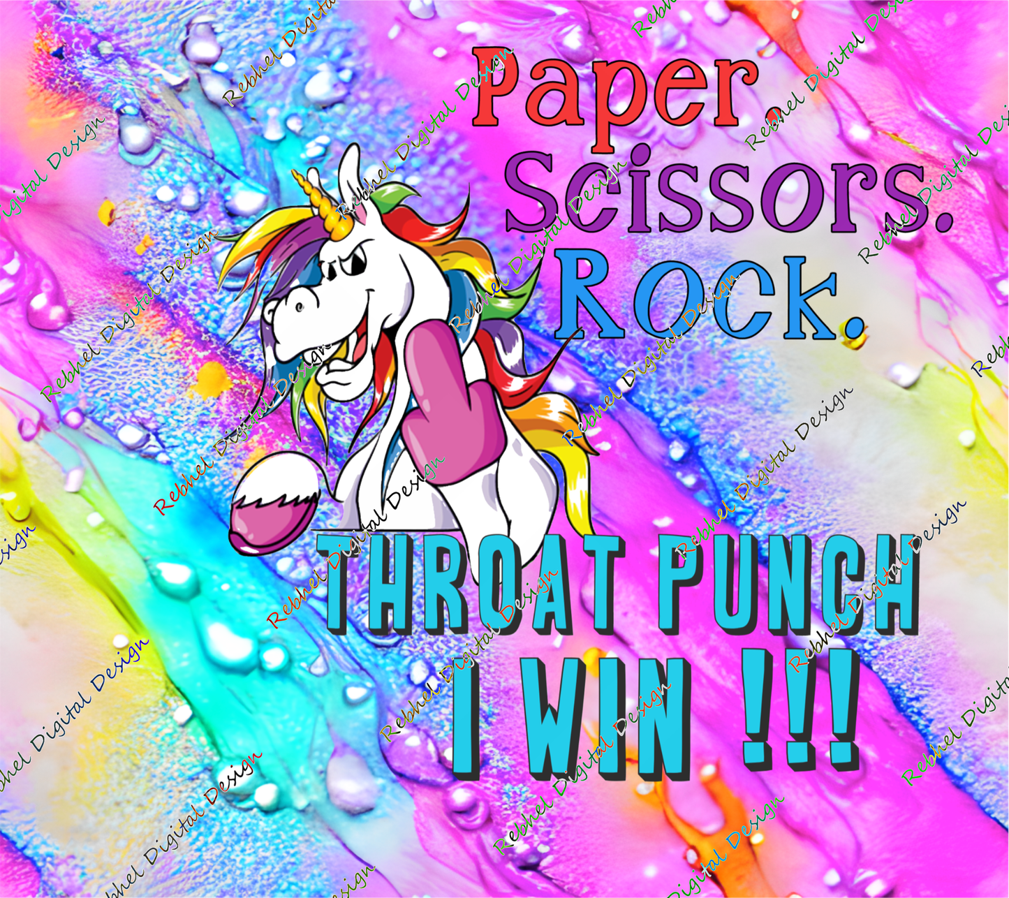 Unicorn-Paper Scissors Rock 20oz