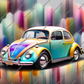 VW Watercolour Paint drips Design