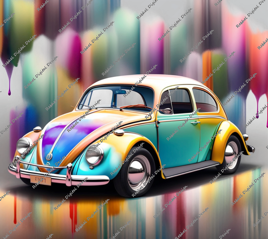 VW Watercolour Paint drips Design