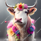 3D Pastel Highland Cow