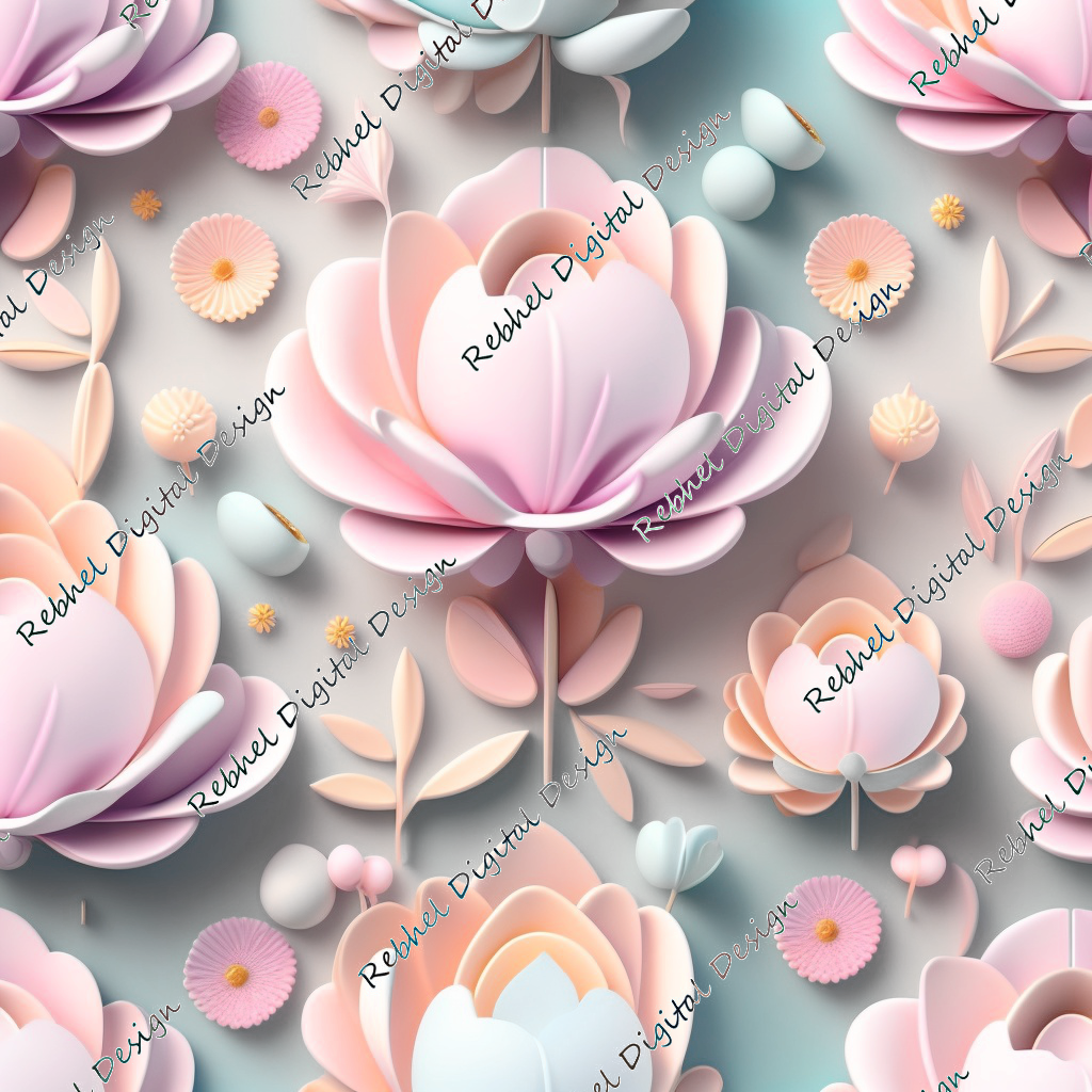 3D Pastel Floral 1©