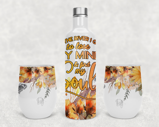 Wine Sets Orange Floral-To the River