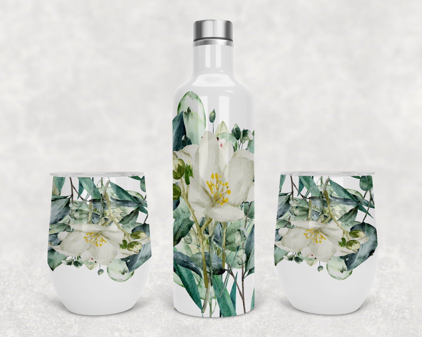 Wine Set Aussie Floral