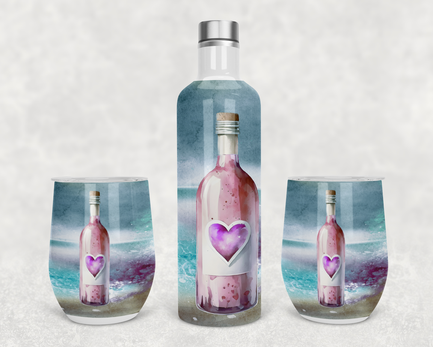 Wine set At the Beach Design