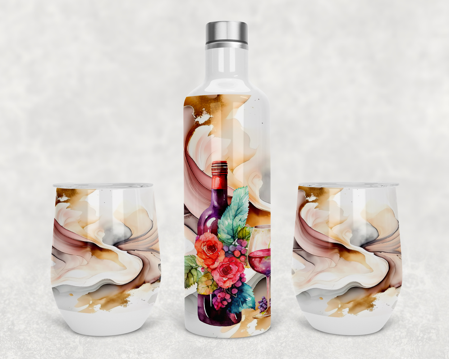 Wine Set Alcohol ink Set-Tumblers