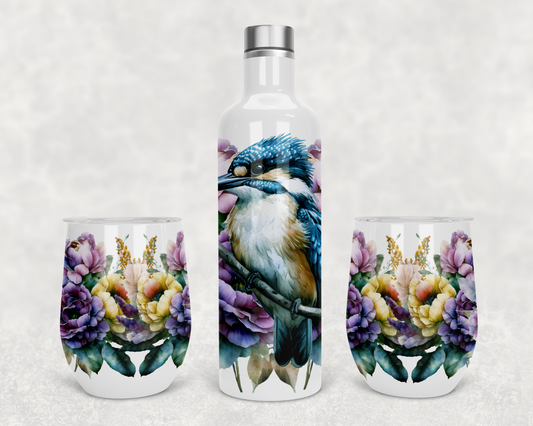 Wine Set Kingfisher Design