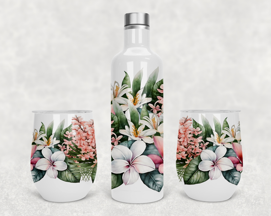 Wine set Frangipani Design