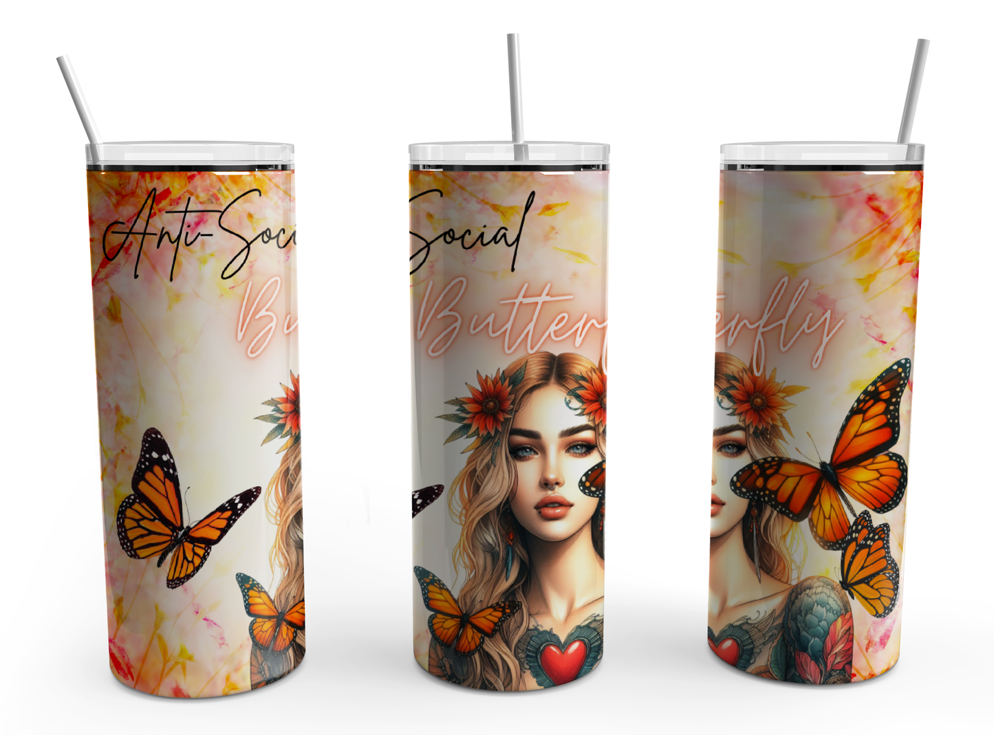 Anti-Social Butterfly 20oz Design