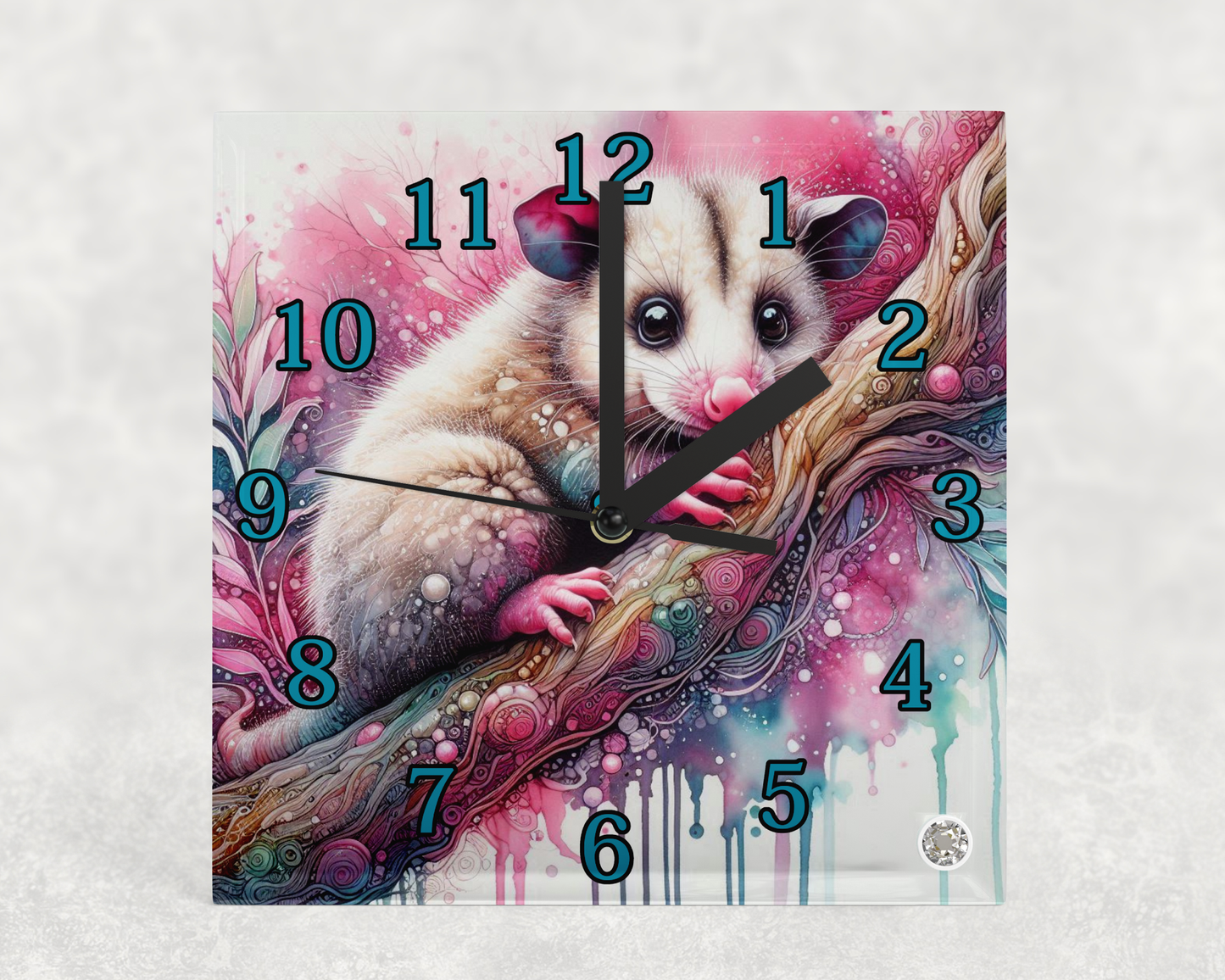 Glass clocks with Stand 20 x 20cm. Collection 2
