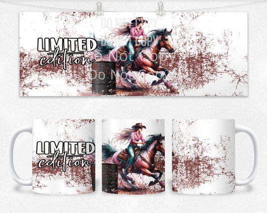 Limited Edition Cowgirl Barrel Racing Mug Design