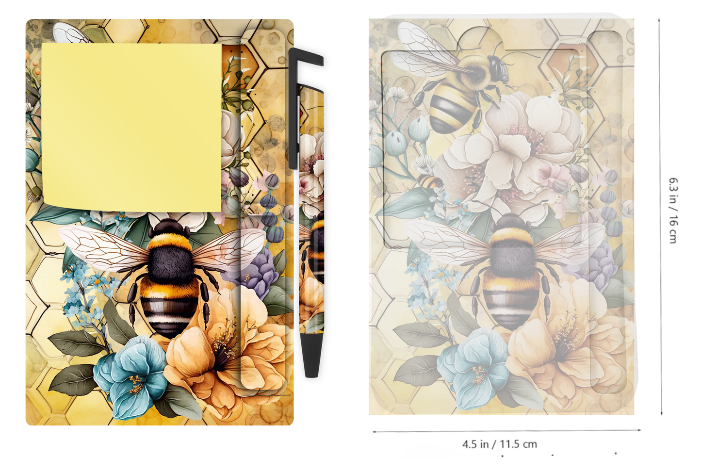 Sticky Note Holders Designs, with matching pen Design. Collection 1