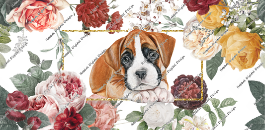 Puppy Floral-Boxer/Chihuahua/Dogue/Dashi©