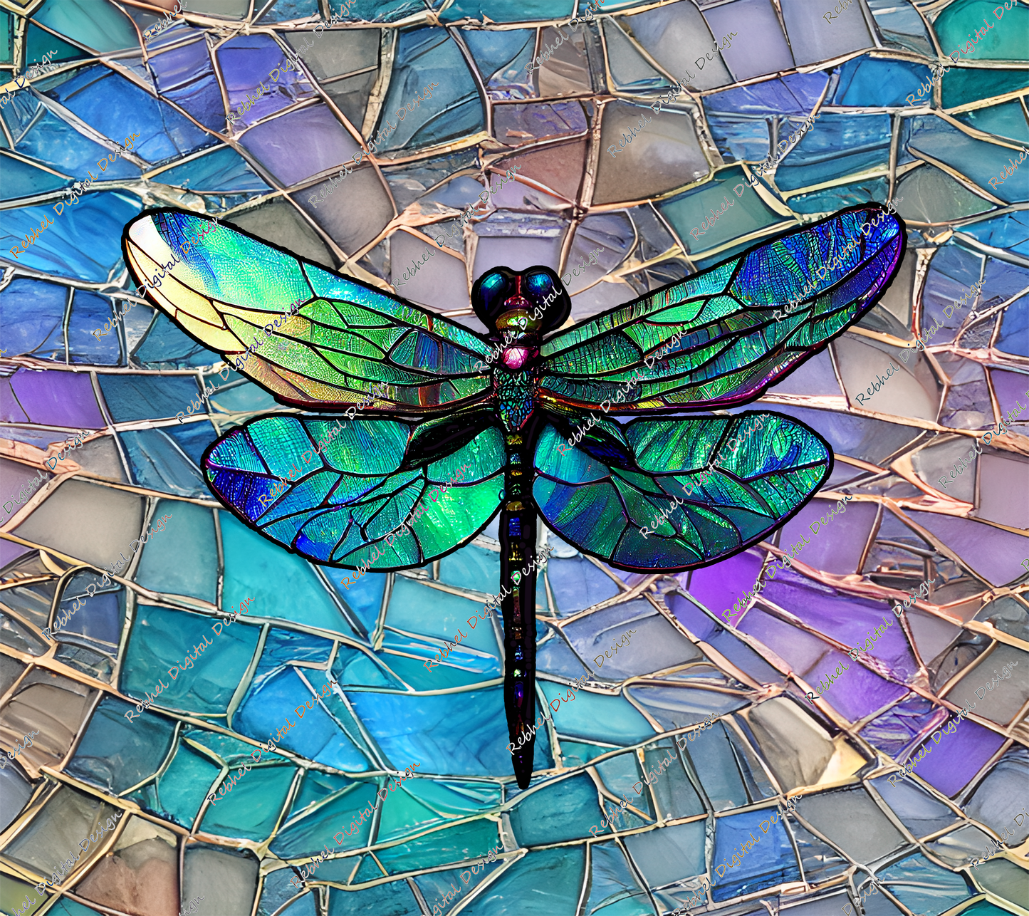 Dragonfly Stained Glass Series