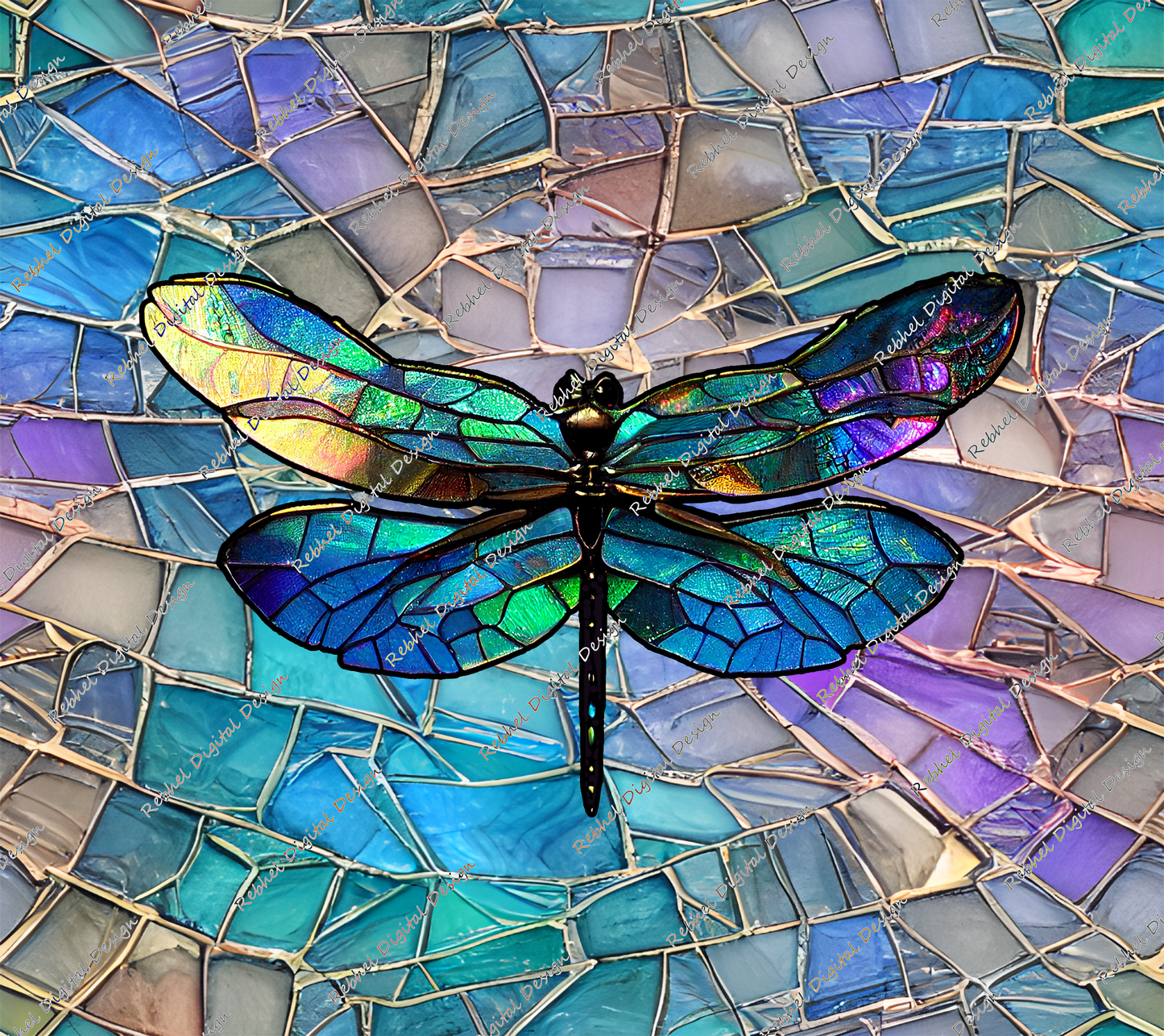 Dragonfly Stained Glass Series