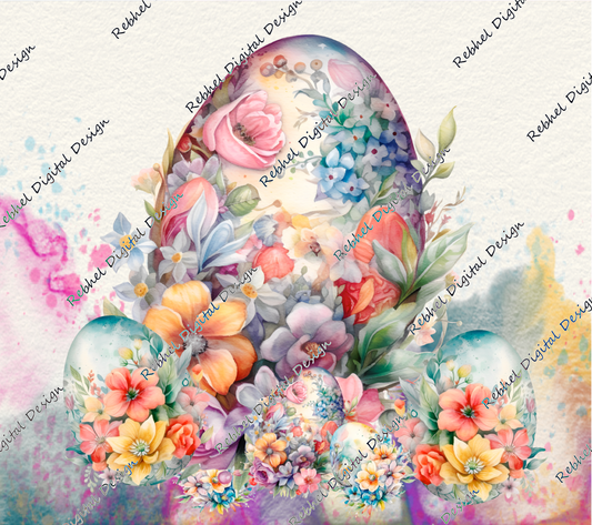 Easter Eggs Floral Pastel