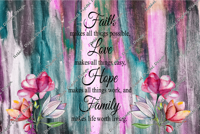 Faith Love Hope Family Rebhel Digital Designs