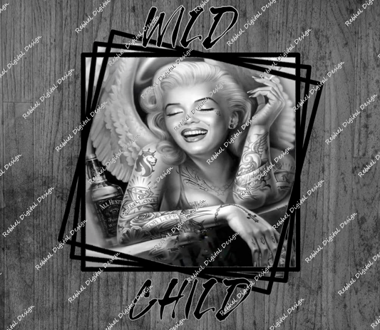 Marilyn Wild child Black and white