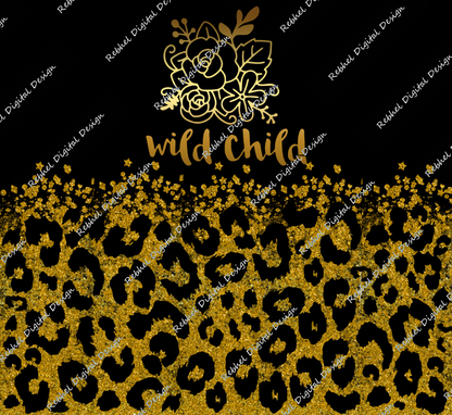 Wild Child Black and Gold Glitter